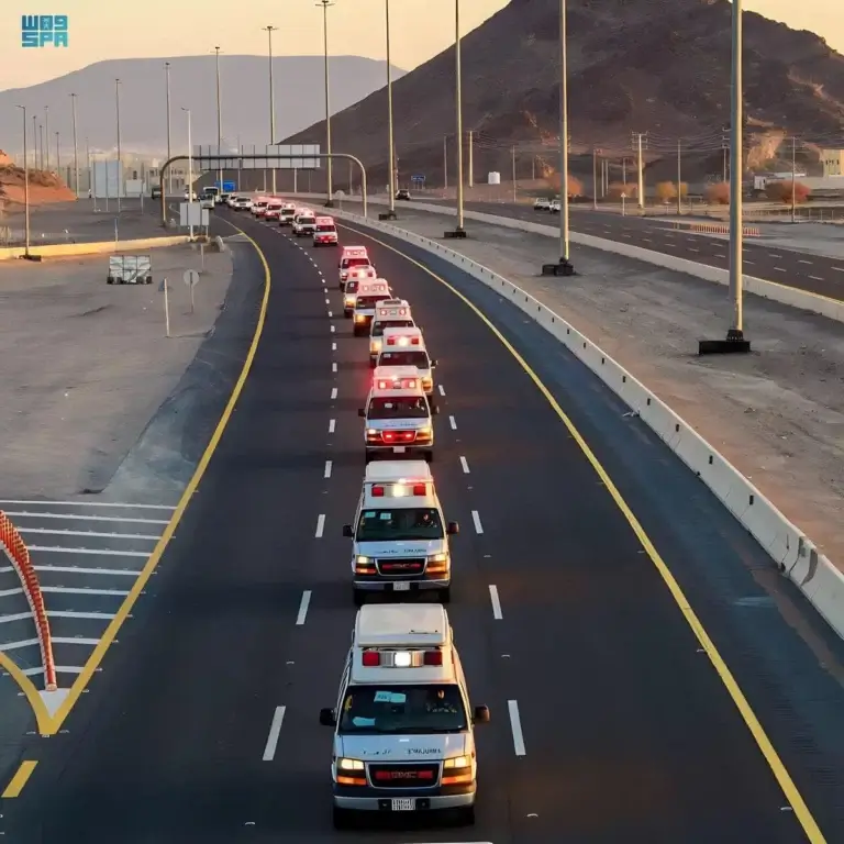Transport médicalisé des pèlerins hospitalisés de Médine vers les Lieux Saints pour le Hajj