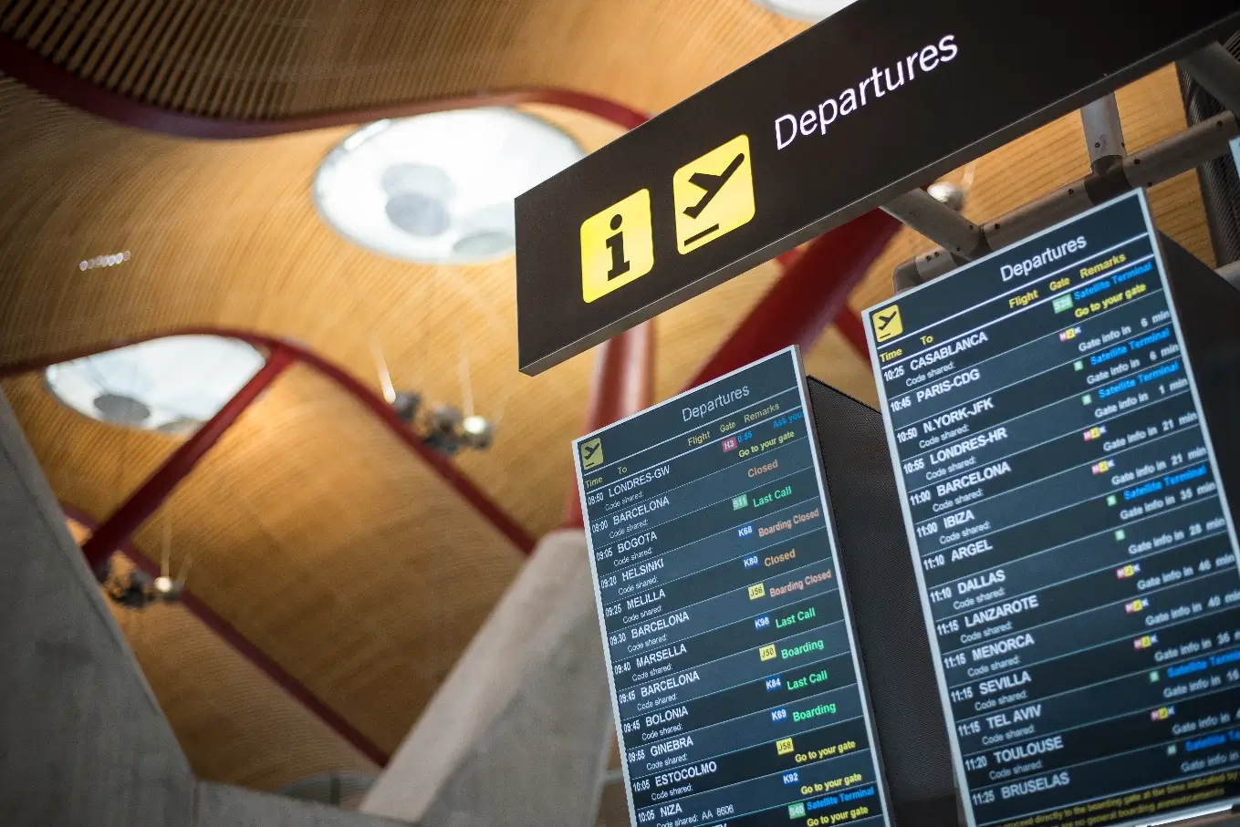 Départ à l'aéroport